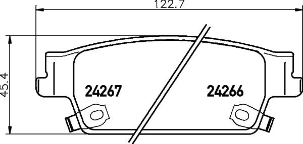 HELLA 8DB 355 012-231 - Тормозные колодки, дисковые, комплект autosila-amz.com