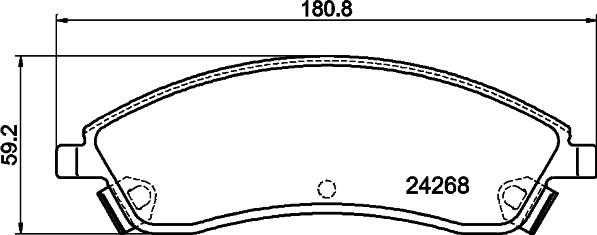 HELLA 8DB 355 012-221 - Тормозные колодки, дисковые, комплект autosila-amz.com