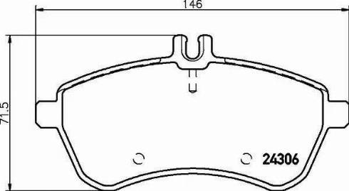 HELLA 8DB 355 012-751 - Тормозные колодки, дисковые, комплект autosila-amz.com