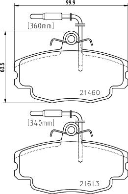 HELLA 8DB 355 017-981 - Тормозные колодки, дисковые, комплект autosila-amz.com