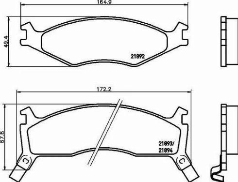 HELLA 8DB 355 017-301 - Тормозные колодки, дисковые, комплект autosila-amz.com