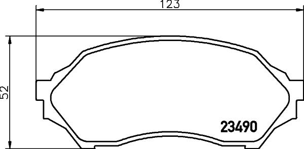 HELLA 8DB 355 017-281 - Тормозные колодки, дисковые, комплект autosila-amz.com