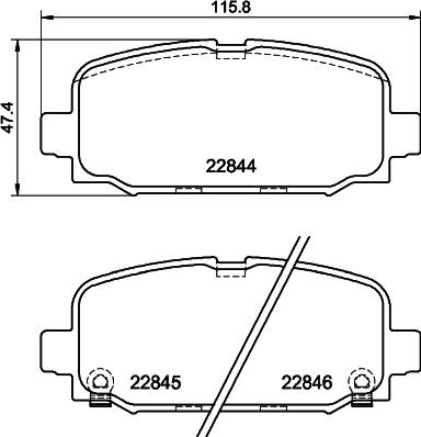 HELLA 8DB 355 039-411 - Тормозные колодки, дисковые, комплект autosila-amz.com