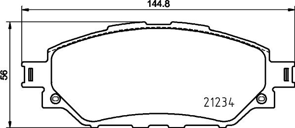 HELLA 8DB 355 039-541 - Тормозные колодки, дисковые, комплект autosila-amz.com