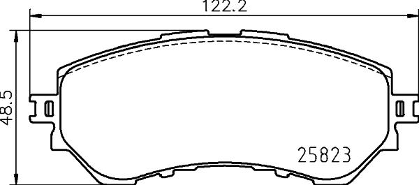 HELLA 8DB 355 039-561 - Тормозные колодки, дисковые, комплект autosila-amz.com