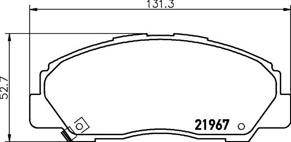 HELLA 8DB 355 039-611 - Тормозные колодки, дисковые, комплект autosila-amz.com