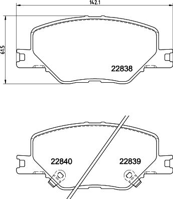 HELLA 8DB 355 039-061 - Тормозные колодки, дисковые, комплект autosila-amz.com