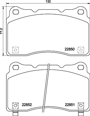 HELLA 8DB 355 039-151 - Тормозные колодки, дисковые, комплект autosila-amz.com