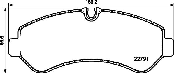 HELLA 8DB 355 039-131 - Тормозные колодки, дисковые, комплект autosila-amz.com