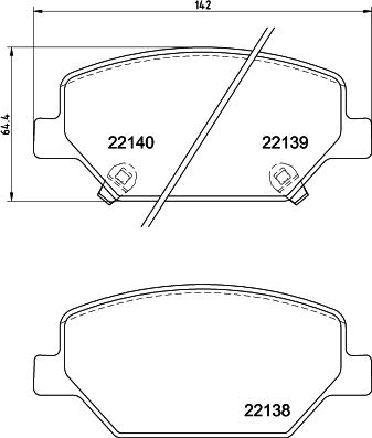 HELLA 8DB 355 039-121 - Комплект тормозных колодок, дисковый тормоз autosila-amz.com