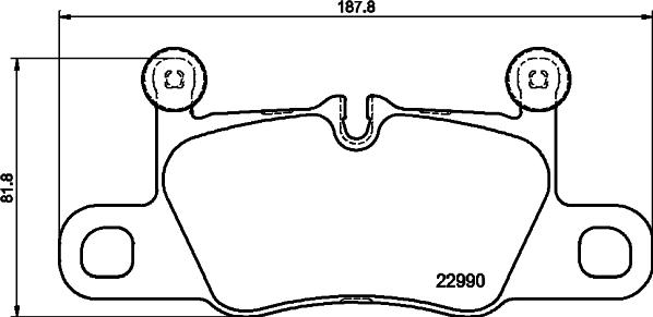 HELLA 8DB 355 039-821 - Тормозные колодки, дисковые, комплект autosila-amz.com