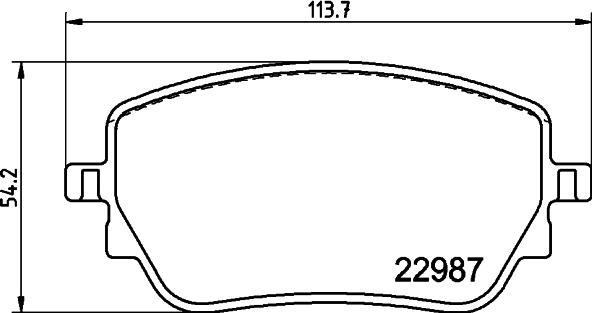 HELLA 8DB 355 039-231 - Тормозные колодки, дисковые, комплект autosila-amz.com