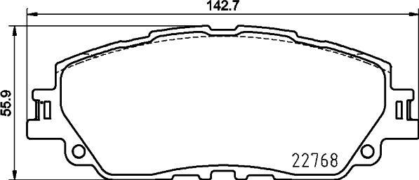 HELLA 8DB 355 039-761 - Тормозные колодки, дисковые, комплект autosila-amz.com