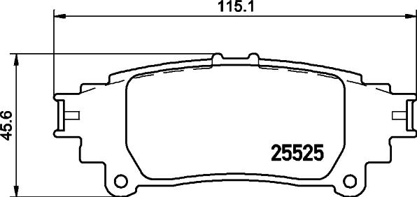 HELLA 8DB 355 036-931 - Тормозные колодки, дисковые, комплект autosila-amz.com