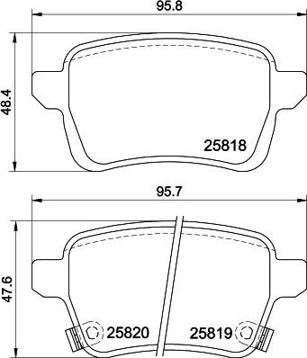 HELLA 8DB 355 036-431 - Тормозные колодки, дисковые, комплект autosila-amz.com