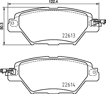 HELLA 8DB 355 036-521 - Тормозные колодки, дисковые, комплект autosila-amz.com