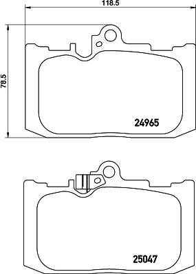 HELLA 8DB 355 036-891 - Тормозные колодки, дисковые, комплект autosila-amz.com