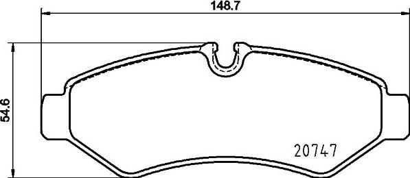 HELLA 8DB 355 036-861 - Тормозные колодки, дисковые, комплект autosila-amz.com