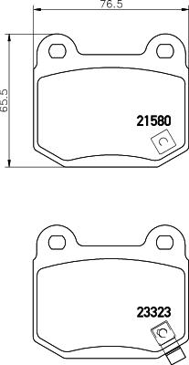 HELLA 8DB 355 036-751 - Тормозные колодки, дисковые, комплект autosila-amz.com