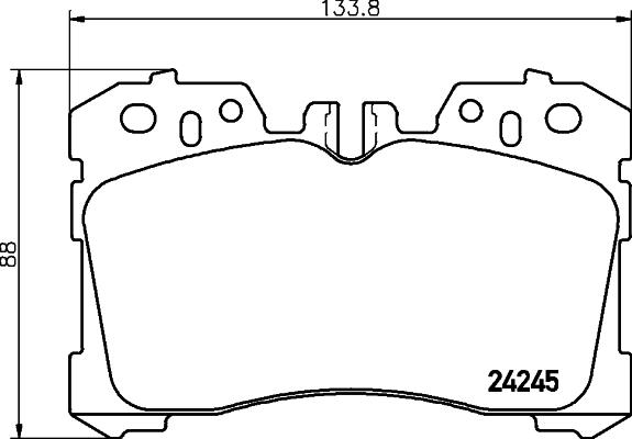 HELLA 8DB 355 030-611 - Тормозные колодки, дисковые, комплект autosila-amz.com