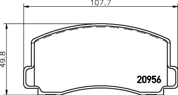 HELLA 8DB 355 030-001 - Тормозные колодки, дисковые, комплект autosila-amz.com