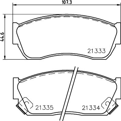 HELLA 8DB 355 030-391 - Тормозные колодки, дисковые, комплект autosila-amz.com