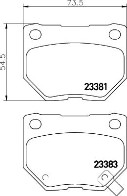 HELLA 8DB 355 030-361 - Тормозные колодки, дисковые, комплект autosila-amz.com