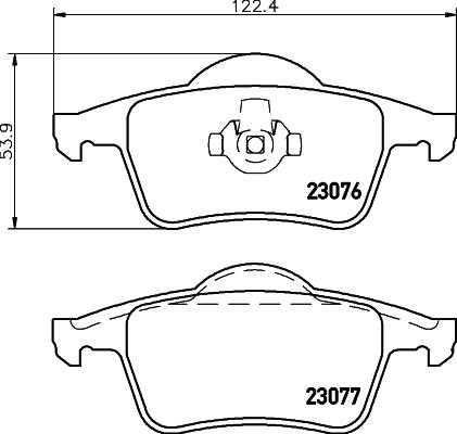 HELLA 8DB 355 031-411 - Тормозные колодки, дисковые, комплект autosila-amz.com