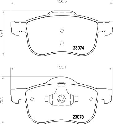 HELLA 8DB 355 031-421 - Тормозные колодки, дисковые, комплект autosila-amz.com