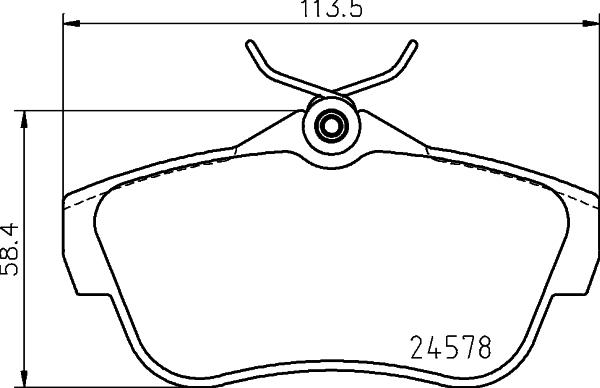 HELLA 8DB 355 031-661 - Тормозные колодки, дисковые, комплект autosila-amz.com