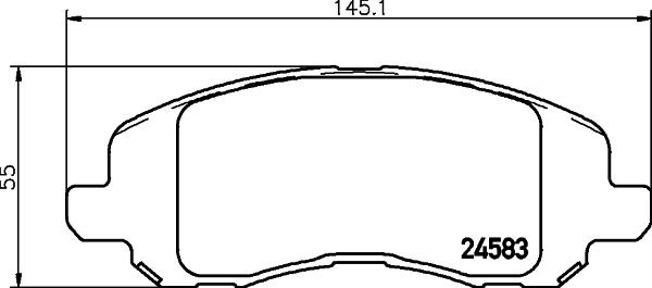 HELLA 8DB 355 031-071 - Тормозные колодки, дисковые, комплект autosila-amz.com