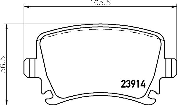 HELLA 8DB 355 031-161 - Тормозные колодки, дисковые, комплект autosila-amz.com