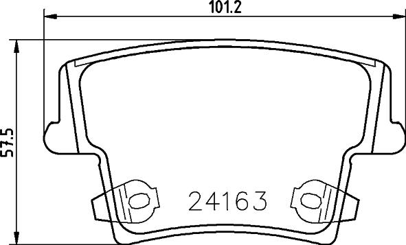 HELLA 8DB 355 031-131 - Тормозные колодки, дисковые, комплект autosila-amz.com