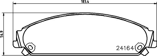 HELLA 8DB 355 031-121 - Тормозные колодки, дисковые, комплект autosila-amz.com