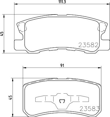 HELLA 8DB 355 031-351 - Тормозные колодки, дисковые, комплект autosila-amz.com