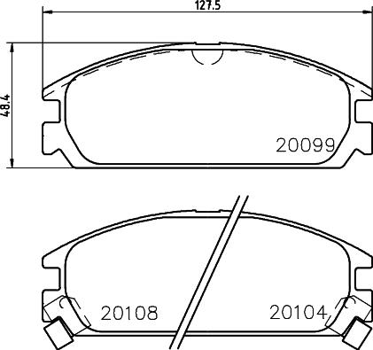 HELLA 8DB 355 031-731 - Тормозные колодки, дисковые, комплект autosila-amz.com