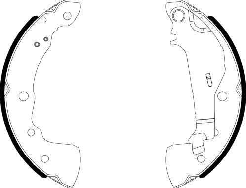 HELLA 8DB 355 038-021 - Комплект тормозных колодок, барабанные autosila-amz.com