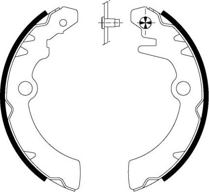 HELLA 8DB 355 038-231 - Комплект тормозных колодок, барабанные autosila-amz.com