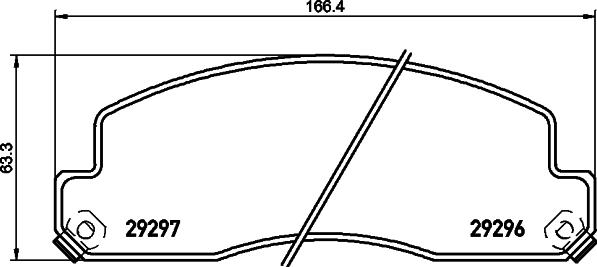 HELLA 8DB 355 032-981 - Тормозные колодки, дисковые, комплект autosila-amz.com