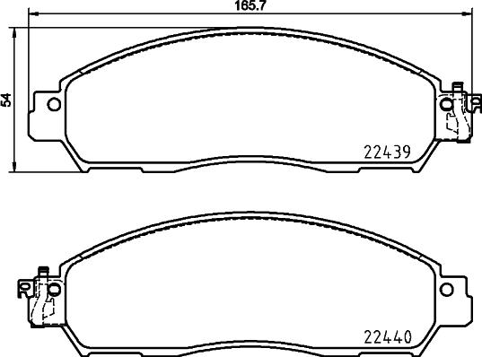 HELLA 8DB 355 032-071 - Тормозные колодки, дисковые, комплект autosila-amz.com