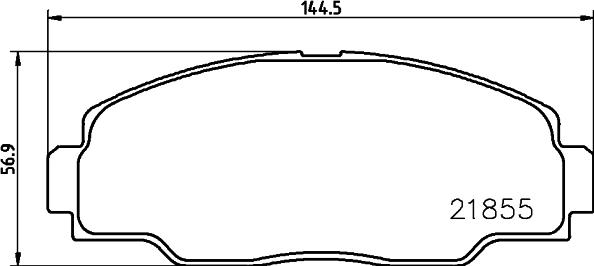 HELLA 8DB 355 032-381 - Тормозные колодки, дисковые, комплект autosila-amz.com