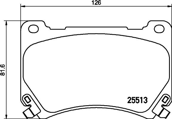 HELLA 8DB 355 037-581 - Тормозные колодки, дисковые, комплект autosila-amz.com