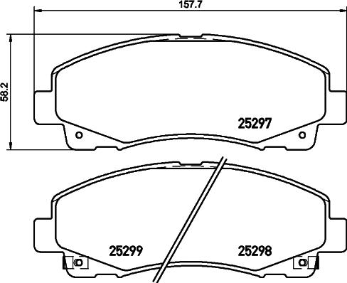 HELLA 8DB 355 037-191 - Тормозные колодки, дисковые, комплект autosila-amz.com