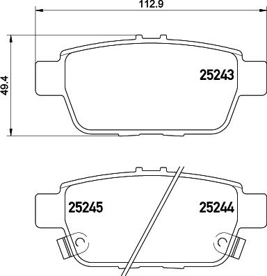 HELLA 8DB 355 037-181 - Тормозные колодки, дисковые, комплект autosila-amz.com