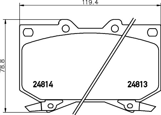 HELLA 8DB 355 037-381 - Тормозные колодки, дисковые, комплект autosila-amz.com