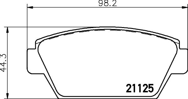 HELLA 8DB 355 037-231 - Тормозные колодки, дисковые, комплект autosila-amz.com