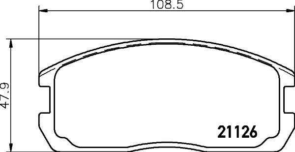 HELLA 8DB 355 037-221 - Тормозные колодки, дисковые, комплект autosila-amz.com