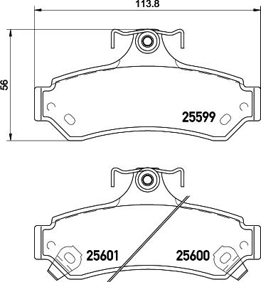 HELLA 8DB 355 029-941 - Тормозные колодки, дисковые, комплект autosila-amz.com