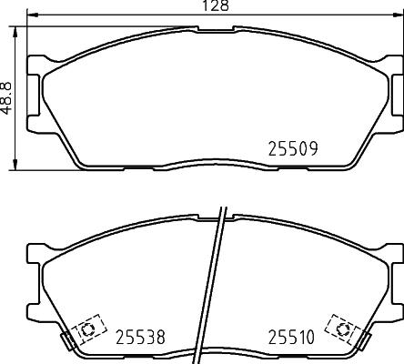 HELLA 8DB 355 029-161 - Тормозные колодки, дисковые, комплект autosila-amz.com