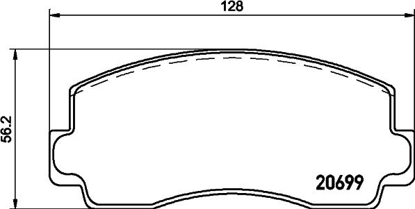 HELLA 8DB 355 029-821 - Колодки тормозные NAO MITSUBISHI GALANT I Station Wagon (A12_V), GALANT II (A16_), GALANT II Station Wagon (A16_V), L 200, autosila-amz.com